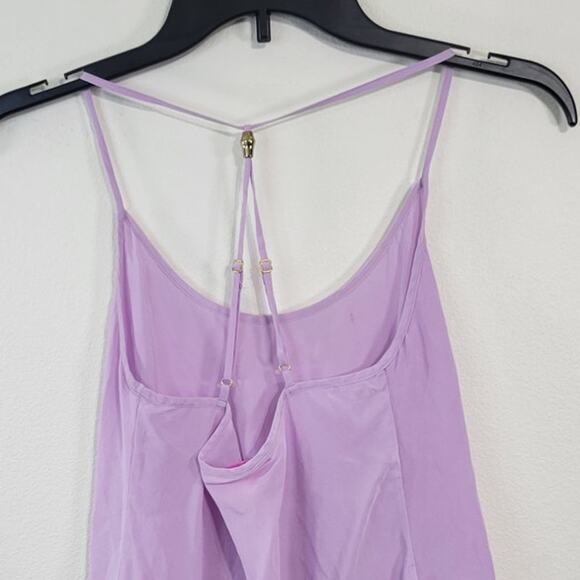 Lilly Pulitzer Tank Top X-Small Lavender 100% Silk Whimsical Fairy Beach Boho - Picture 5 of 9
